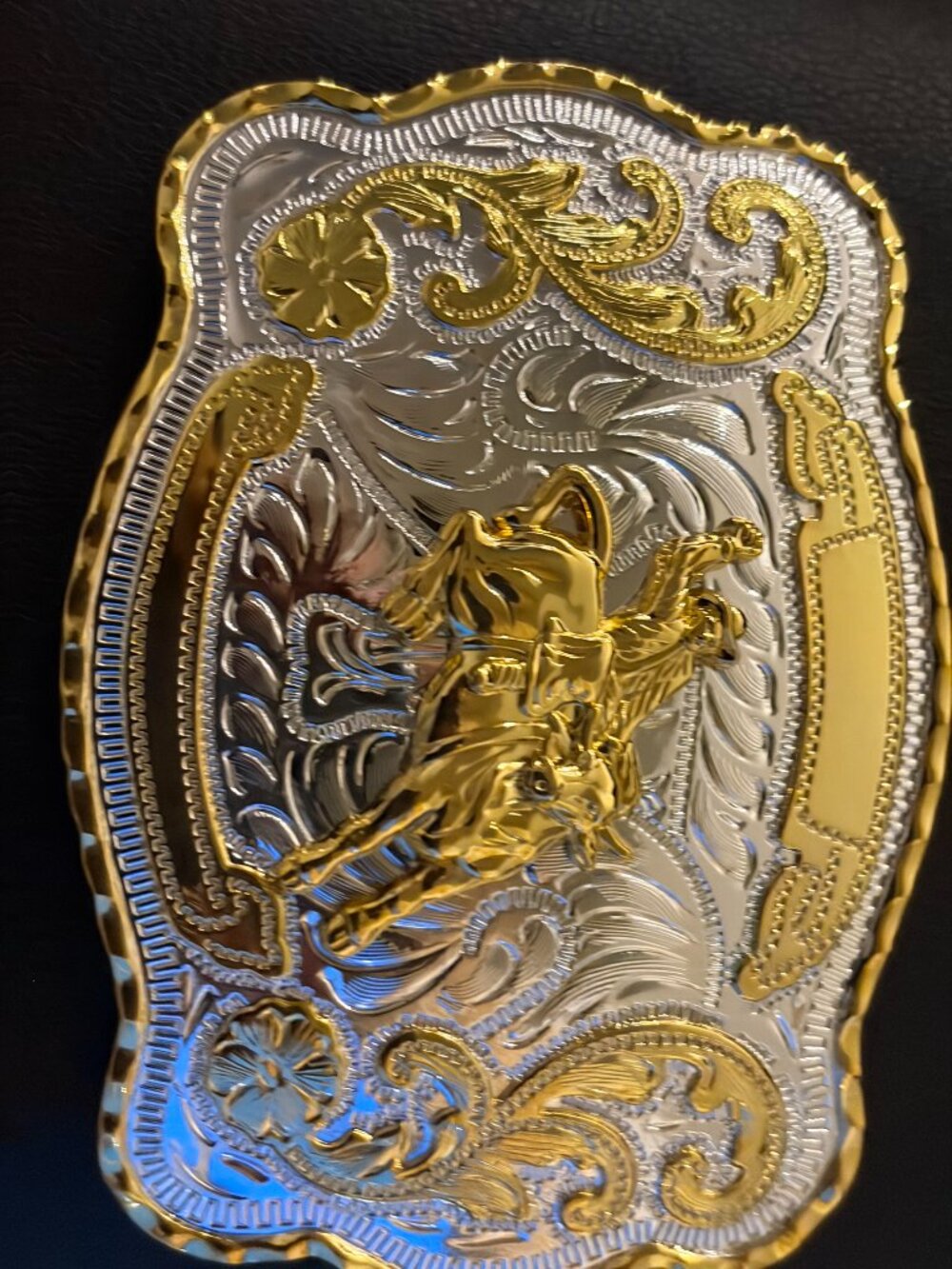 Beautiful Big Bull Rider Belt Buckle - Picture 5 of 5